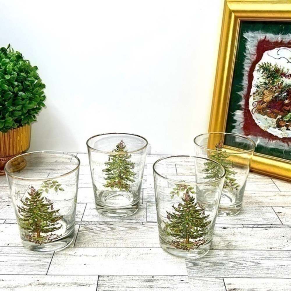Spode Christmas Tree Double Old Fashioned Set of 4